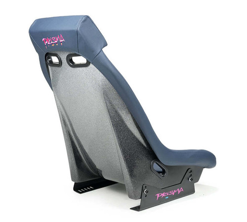 NRG GT Retro Bucket Seat - Black PVC Leather Black Stitching Black Fiberglass Back - PRI-100BK-MIDNIGHT Photo - Close Up