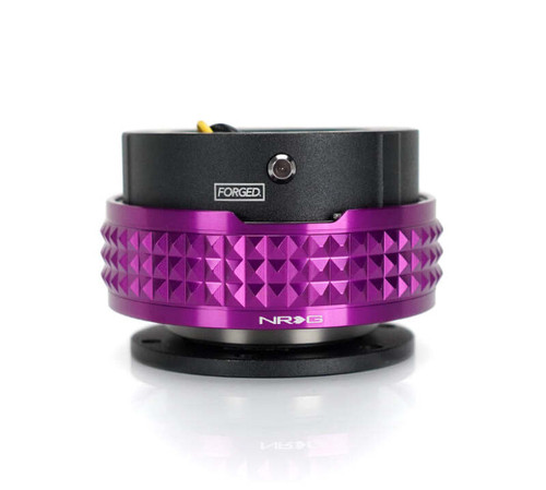 NRG Quick Release Kit - Pyramid Edition - Black Body / Purple Pyramid Ring - SRK-210BK-PP Photo - Close Up