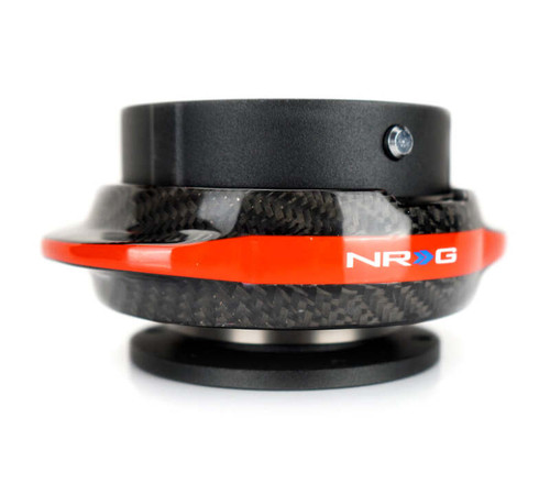 NRG Quick Release Gen 2.2 - Black Body / Carbon Fiber Red Ring - SRK-220BK-CF/RD Photo - Close Up