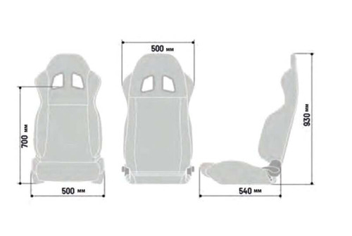 Sparco Seat R100 Blk/Grey - 009014NRGR Photo - Close Up
