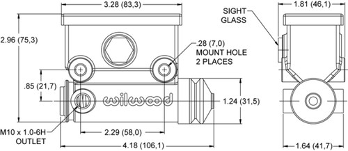 Wilwood Side Mount ATV M/C 19mm Bore L/H - 260-13524 Photo - Primary