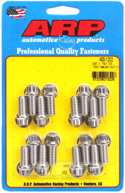 ARP 3/8 x .750 SS 12pt Header Bolt Kit - 400-1202 Photo - Primary