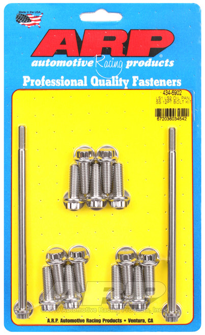 ARP Chevy LS1 LS2 Stainless Steel 12 Point Oil Pan Bolt Kit - 434-6902 Photo - Primary