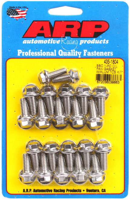 ARP BB Chevy1-pc Oil Pan Gasket w/ Alum Timing Cover Hex Bolt Kit - 435-1804 Photo - Primary