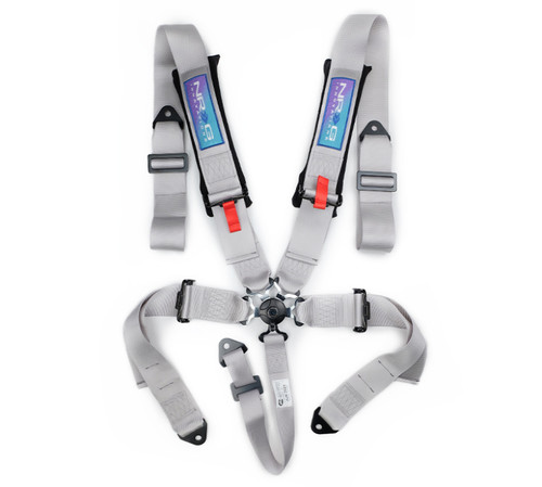 NRG 5PT 3in. Seat Belt Harness / Cam Lock - Silver - SBH-B6PCSL Photo - Primary