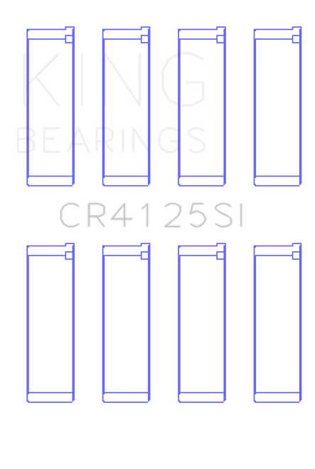 King Subaru EJ15/EJ16/EJ18/EJ20/EJ22/EJ25 (Size 0.25mm) Silicone Bi-Metal Alum Rod Bearing Set - CR4125SI0.25 Photo - Primary