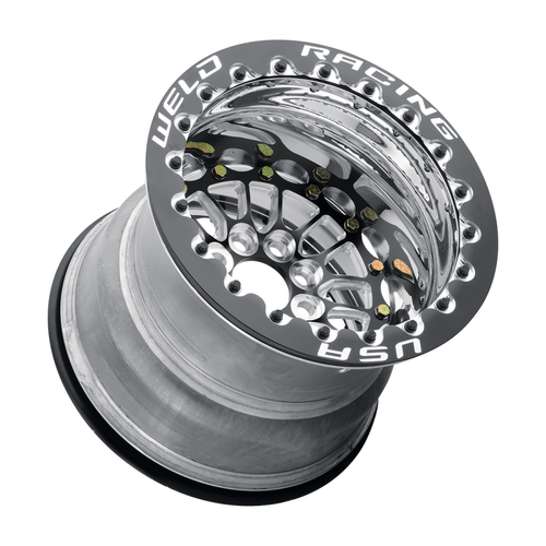 Weld Tuner Import 15x8 / 4x100mm BP / 5in. BS Black CTR Black Single Beadlock MT - 778B-50815F Photo - Close Up