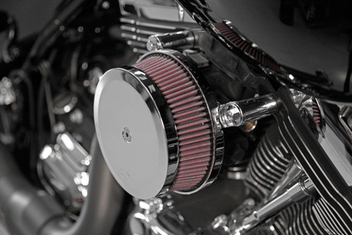 K&N Street Metal Intake System - Hammer Chrome Intake System-Harley Davidson - RK-3946 Photo - Mounted