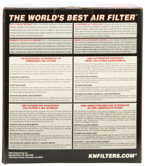 K&N YAM FZ700/750/FZR750 85-88 TDM850 92-02 Replacement Air Filter - YA-7585 Photo - in package