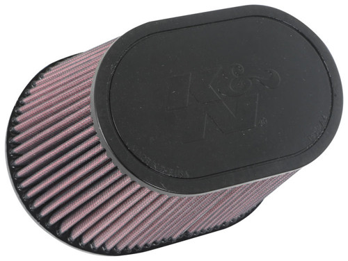 K&N Universal Rubber Filter 6.25in x 4in Oval FLG / 7.375in x 5.5in Base / 6.25in x 4in Top / 5in H - RU-1001 Photo - Primary