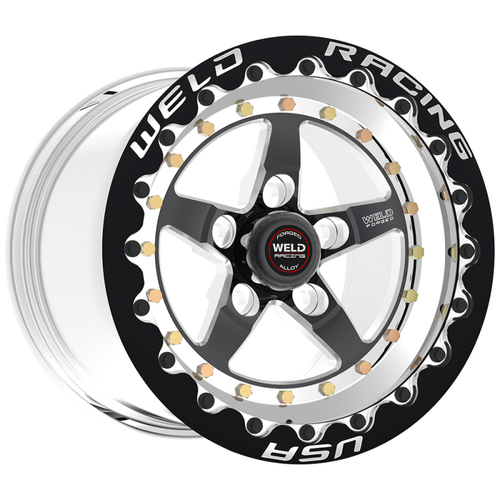 Weld Weldstar 17x10 / 5x4.5 BP / 8.0in. BS Black Wheel - Low Pad SBL - 91LB7100A80F Photo - Primary