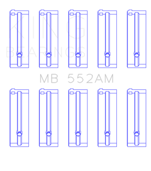 King Toyota 3T/TG / 12T / 4TG (Size 0.5) Main Bearing Set - MB552AM0.5 Photo - Primary