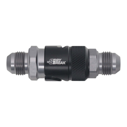DeatschWerks 8AN Male Flare Quick Disconnect Dry Break Fitting - 2 Pieces Anodized Matte Black - 6-02-0226-B Photo - Primary