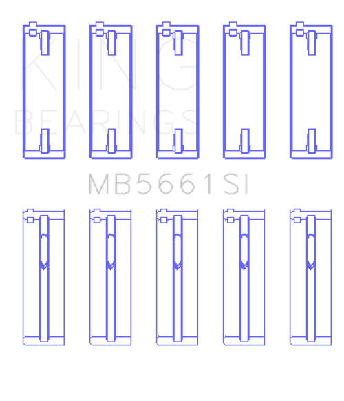 King Audi / Volkswagen ADZ/AWT/APK 1.6/1.8/2.0L Crankshaft Main Bearing Set (Set of 5) (Size  0.25) - MB5661SI025 Photo - Primary
