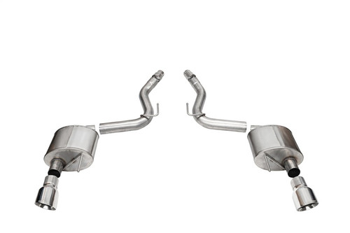 Corsa 2024 Ford Mustang Sport Axle-Back Dual Rear Exit with 4.5in Polished Pro-Series Tips - 21252 Photo - Primary