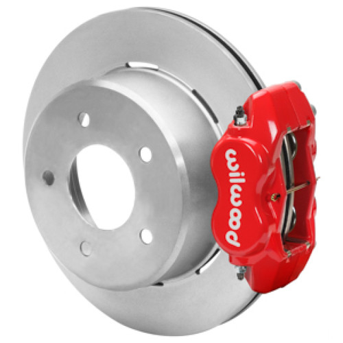 Wilwood 88-98 Chevy Silverado Forged Dynalite 12.19x0.81 Plain Rear Drum to Disc Conv. - Red - 140-17541-R Photo - Primary