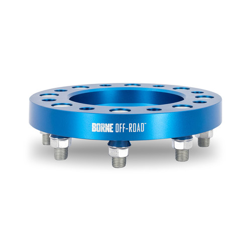 Mishimoto Borne Off-Road Wheel Spacers 8x165.1 116.7 32 M14 Blue - BNWS-008-320BL Planogram Consumer Pack 1