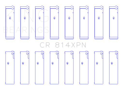 King Ford 351ci 5.8L 16V (Size STDX Oversized) Connecting Rod Bearing Set - CR814XPNSTDX Photo - Primary