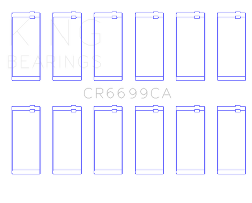 King 94-02 Dodge Cummins 5.9L Inline 6 Diesel Conventional Coated Rod Bearing Set (Size 0.5mm) - CR6699CA0.5 Photo - Primary