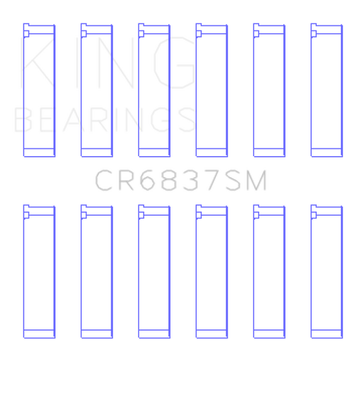 King Acura J30A/J32A/J35A/J35Z (Size +0.5) Performance Rod Bearing Set - CR6837SM0.5 Photo - Primary