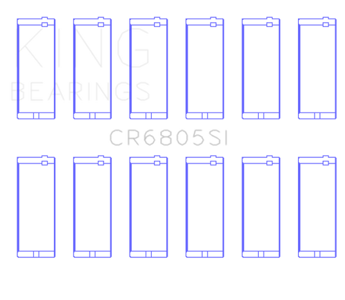 King Jeep 232ci 3.8L / Jeep 258ci 4.2L Connecting Rod Bearing Set - CR6805SI Photo - Primary