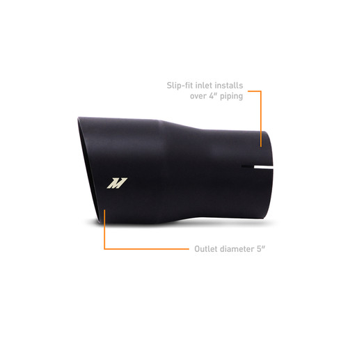 Mishimoto Clamo-On Single Wall Exhaust Tip 5in Outlet - Black - MMEXH-TIP-SWBK User 1