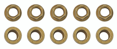 Moroso 1/4in-28 Zinc Flange Nut w/ Washer Face  - 10 Pack - 38837 User 1