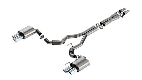 Borla 2024 Ford Mustang GT 5.0L V8 3 in ATAK Catback Non-Active Exhaust- Chrome Quad Tip - 140970 Photo - Primary