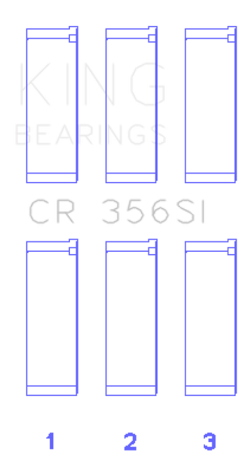 King Engine Bearings Smart M 132.910/930 (Size +0.25mm) Connecting Rod Bearing Set - CR356SI0.25 Photo - Primary
