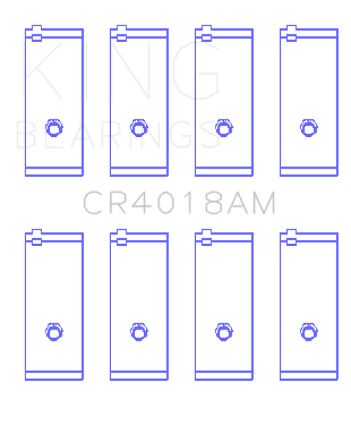 King Engine Bearings Toyota 1S/4S/2Selc/3Sfe/3Sgelc (Size +0.50mm) Connecting Rod Bearing Set - CR4018AM0.5 Photo - Primary