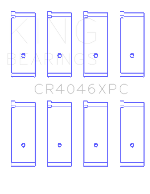 King Engine Bearings Honda B20B4/B20Z2/D16 Series/Zc/16V (Size +0.50mm) Connecting Rod Bearing Set - CR4046XPC0.5 Photo - Primary