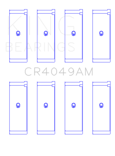 King Engine Bearings Mitsubishi 4G15/G15B/G4Dj (Size +0.50mm) Connecting Rod Bearing Set - CR4049AM0.5 Photo - Primary