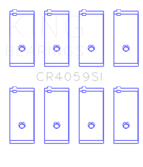 King Engine Bearings General Motors 138Ci 2.3L L40/Ld2 16V (Size +0.25mm) Connecting Rod Bearing Set - CR4059SI0.25 Photo - Primary