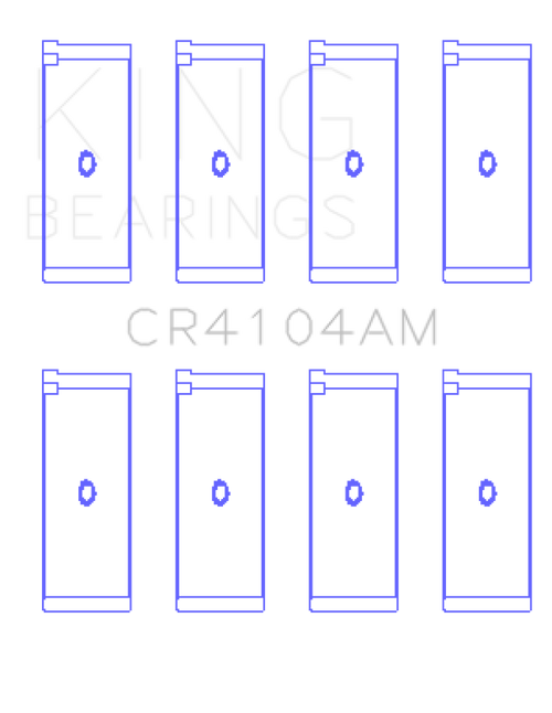 King Engine Bearings Audi Abb/Abm/Adp/Pp/Rn (Size +0.25mm) Connecting Rod Bearing Set - CR4104AM0.25 Photo - Primary