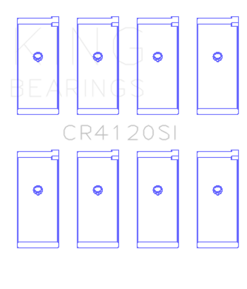 King Engine Bearings Mitsubishi 4G63/64 DOHC (Size +0.25mm) Connecting Rod Bearing Set - CR4120SI0.25 Photo - Primary