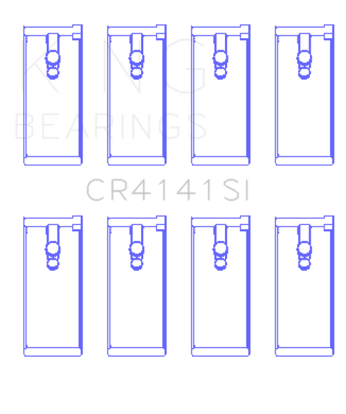 King Engine Bearings Isuzu 4Zb1/4Zd1/G130/G161/G201 (Size +1.0mm) Connecting Rod Bearing Set - CR4141SI1.0 Photo - Primary