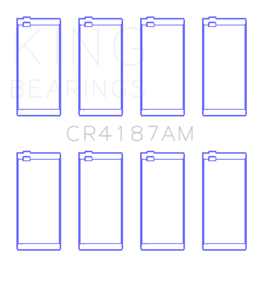 King Engine Bearings Toyota 2Lt/3L (Size +0.50mm) Connecting Rod Bearing Set - CR4187AM0.5 Photo - Primary