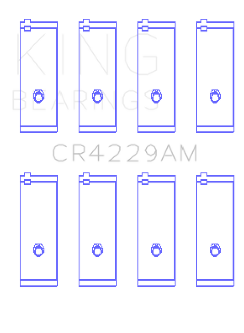 King Engine Bearings Toyota 2E (Size +0.25mm) Connecting Rod Bearing Set - CR4229AM0.25 Photo - Primary