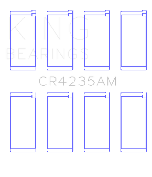 King Engine Bearings Hyundai Lantra 1600 (Size +0.50mm) Connecting Rod Bearing Set - CR4235AM0.5 Photo - Primary