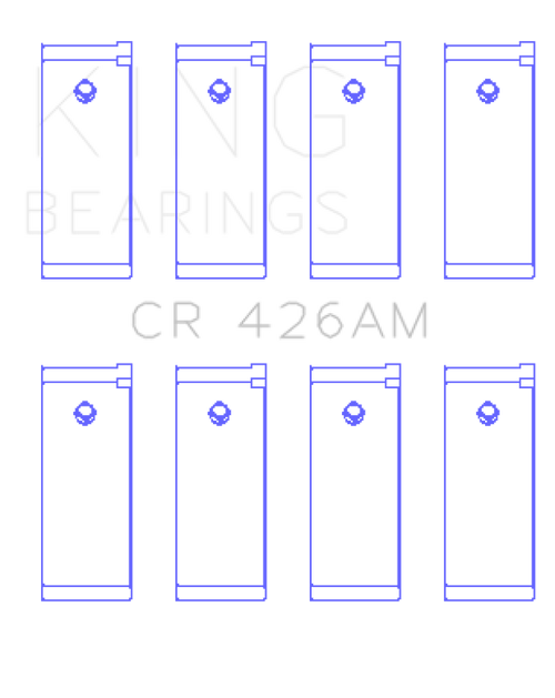 King Engine Bearings Datsun E13/E15/(Size +1.0mm) Connecting Rod Bearing Set - CR426AM1.0 Photo - Primary