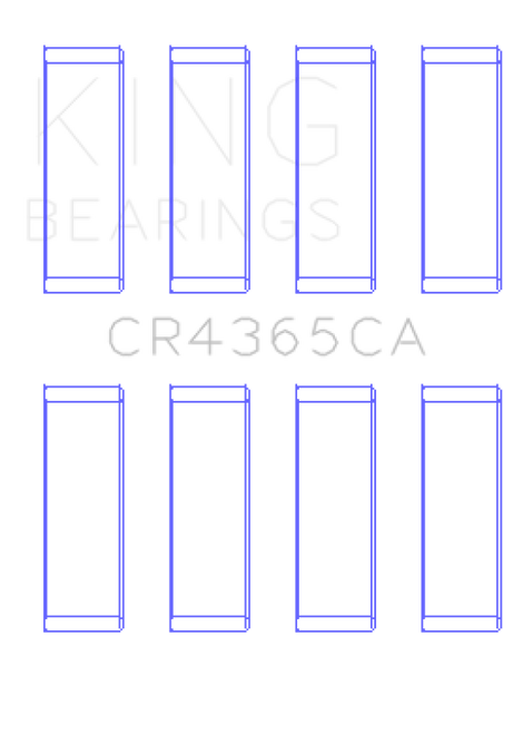 King Engine Bearings Ford ZETec S/Ecoboost1.6 (Size +0.25mm) Connecting Rod Bearing Set - CR4365CA0.25 Photo - Primary