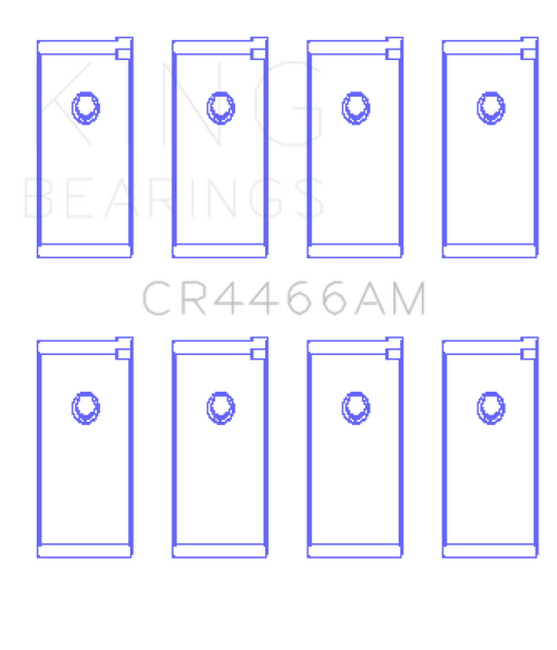 King Engine Bearings Mitsubishi 4D55T/4D56T/4G52 (Size +0.75mm) Connecting Rod Bearing Set - CR4466AM0.75 Photo - Primary