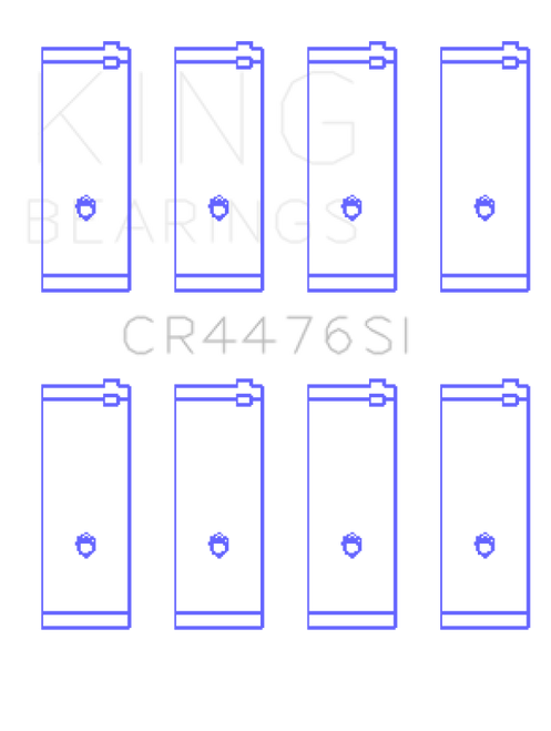 King Engine Bearings Ford Taunus 2000/2300 (Size +0.75mm) Connecting Rod Bearing Set - CR4476SI0.75 Photo - Primary
