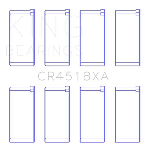 King Engine Bearings Hyundai/Kia D4Cb (Size +0.25mm) Connecting Rod Bearing Set - CR4518XA0.25 Photo - Primary