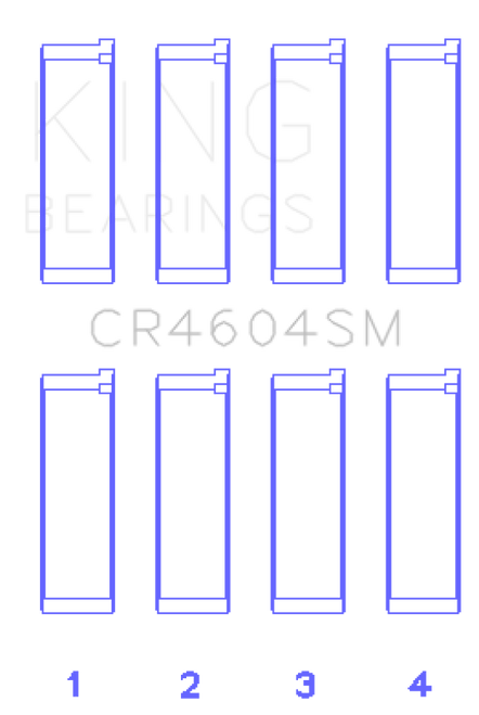 King Engine Bearings Ford 2.3L Duratec Mazda L3-Vdt Mzr Turbo (Size +0.25mm) Conrod Bearing Set - CR4604SM0.25 Photo - Primary
