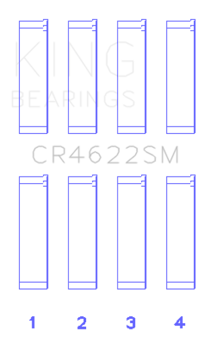 King Engine Bearings Subaru Fb20 (Size +0.25mm) Connecting Rod Bearing Set - CR4622SM0.25 Photo - Primary