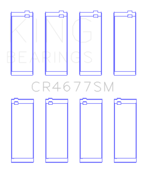 King Engine Bearings Opel 1.6 Turbo A16LET A16NET Z16LET (Size +0.25mm) Connecting Rod Bearing Set - CR4677SM0.25 Photo - Primary