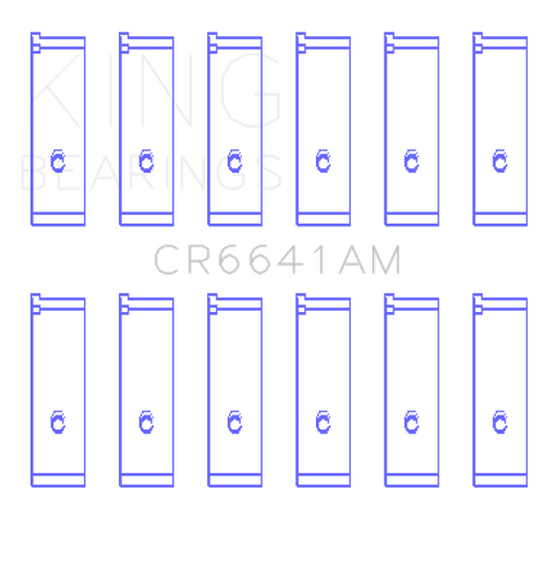 King Engine Bearings Toyota 3Vze (Size +0.75mm) Connecting Rod Bearing Set - CR6641AM0.75 Photo - Primary