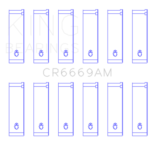 King Engine Bearings Toyota 3Vze 2958Cc (Size +1.0mm) Connecting Rod Bearing Set - CR6669AM1.0 Photo - Primary