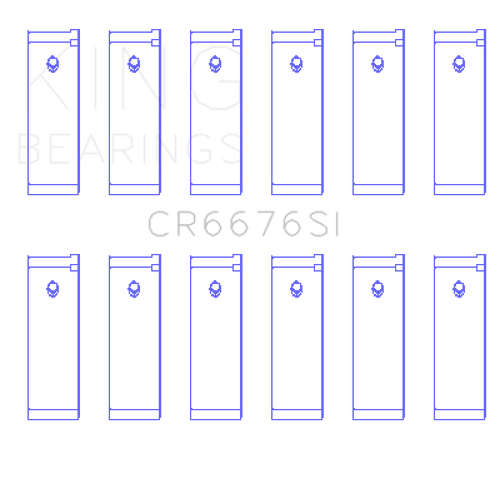 King Engine Bearings Nissan Rb30/Vg30 (Size +0.25mm) Connecting Rod Bearing Set - CR6676SI0.25 Photo - Primary